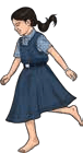 Jump with one leg
to move in front