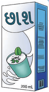 Fig. 9.14: A pack of
buttermilk of 200 mL