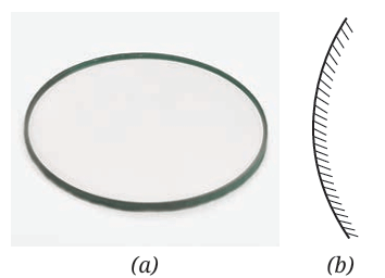  Fig. 10.3: (a) Convex mirror; 
(b) Its representation