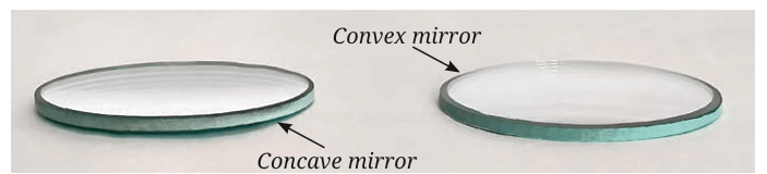  Fig. 10.4: Identifying concave and convex mirrors from their side view