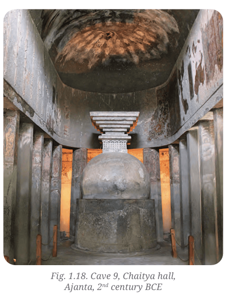 Cave 9, Chaitya hall, Ajanta