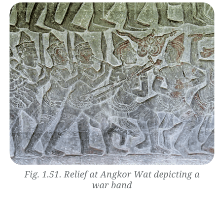 Relief at Angkor Wat depicting a war band