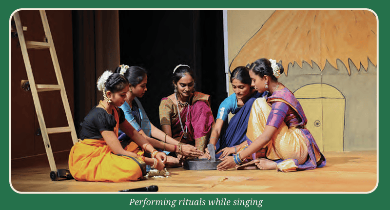 Performing rituals while singing