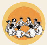 Students sitting in a circle