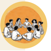 Students in a discussion circle