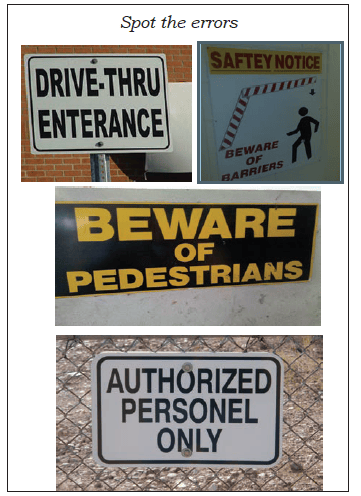 Spot the errors
